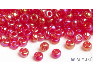 Miyuki 6/0 Glass Beads- 254 Transparent Red AB
