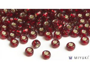 Miyuki 6/0 Glass Beads- 11 Silverlined Ruby