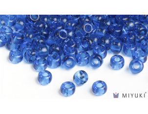 Miyuki 6/0 Glass Beads- 149 Transparent Capri Blue
