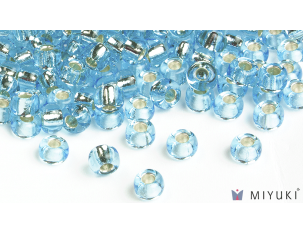 Miyuki 6/0 Glass Beads- 18 Silverlined Pale Sky Blue