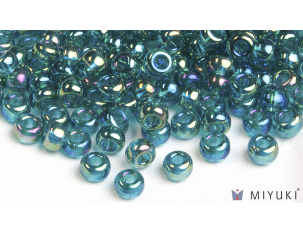 Miyuki 6/0 Glass Beads- 2458 Transparent Teal AB