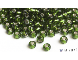 Miyuki 6/0 Glass Beads- 26 Silverlined Moss Green