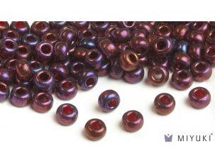 Miyuki 6/0 Glass Beads- 313 Cranberry Gold Luster