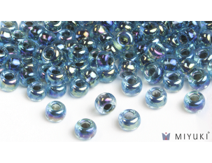 Miyuki 6/0 Glass Beads- 339 Blue-lined Aqua AB