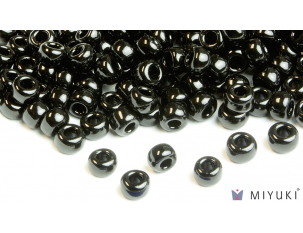 Miyuki 6/0 Glass Beads- 401 Opaque Black