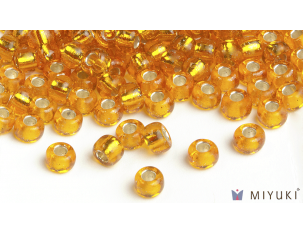 Miyuki 6/0 Glass Beads- 7 Silverlined Light Orange