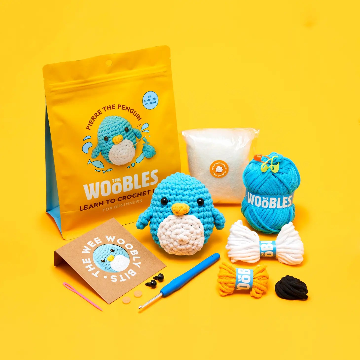Woobles- Pierre the Penguin Kit – Candy Skein