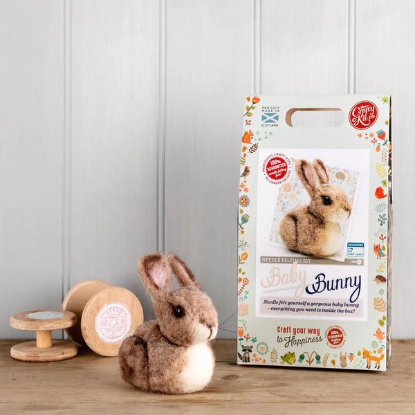 The Crafty Kit Company- Baby Bunny Needle Felting Kit