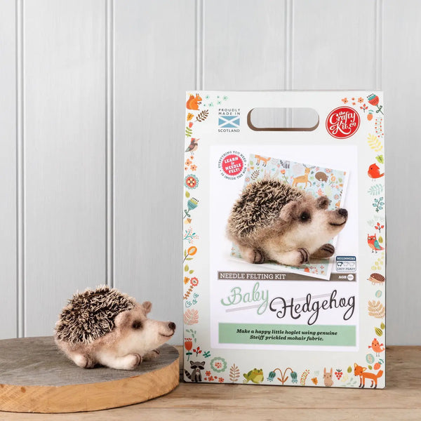 The Crafty Kit Company- Baby Hedgehog Needle Felting Kit