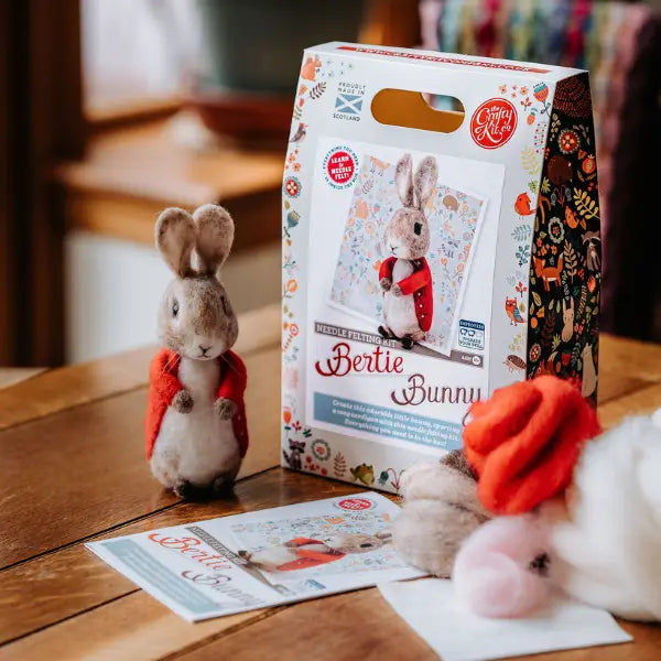 The Crafty Kit Company- Bertie Bunny Needle Felting Kit