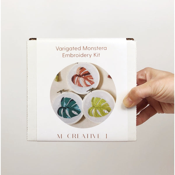 MCreativeJ- DIY Varigated Monstera Embroidery Kit