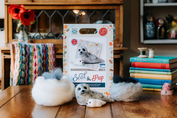 The Crafty Kit Company- Seal & Pup Needle Felting Kit